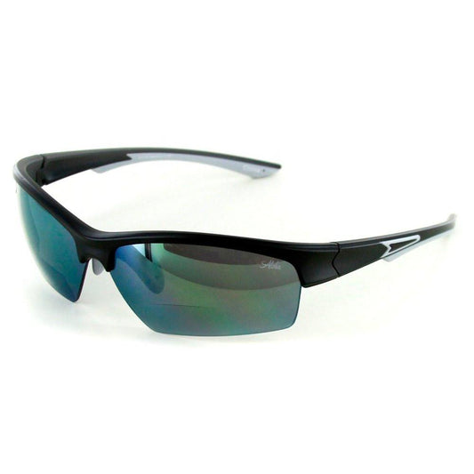 Brand New "Stone Creek¨ MX2" Bifocal Sunglasses with Wrap-Around Sports Design and Flash Mirror Lenses for Men